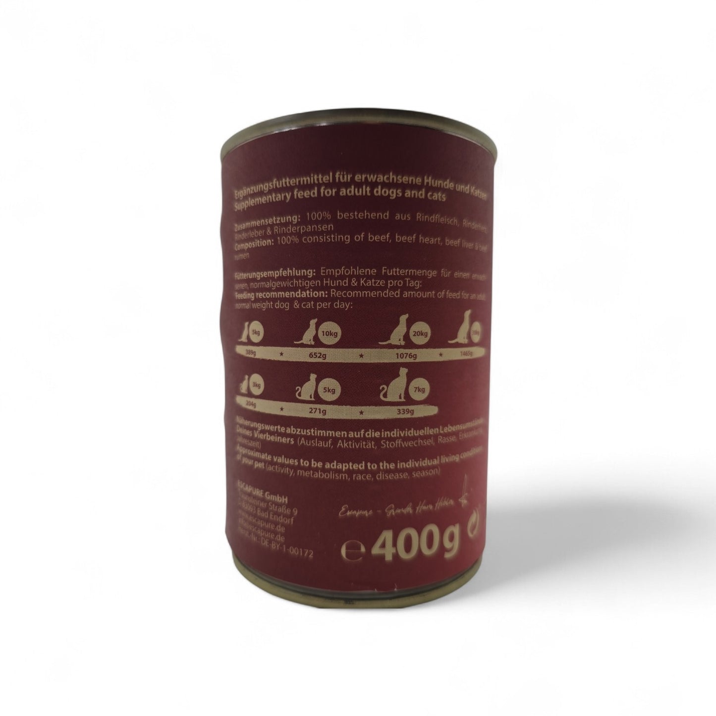 Hunde Nassfutter "Rind pur"