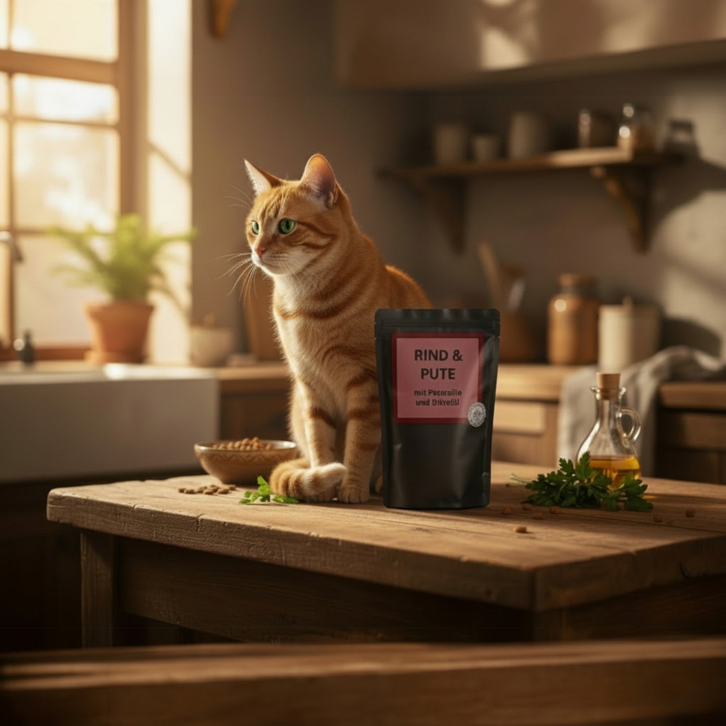 Katzen Nassfutter "Rind & Pute mit Petersilie & Distelöl"