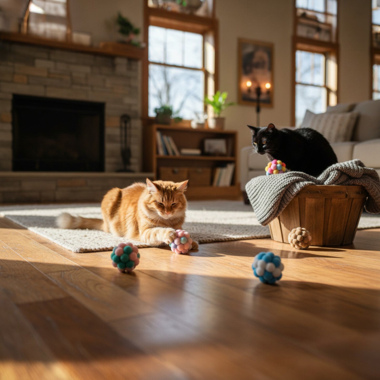 Katzenspielzeug Plüsch Ball