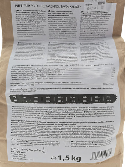 Hunde Trockenfutter "Pute"